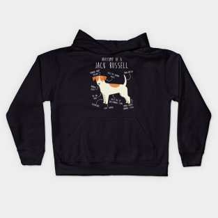Jack Russell Terrier Dog Anatomy Kids Hoodie